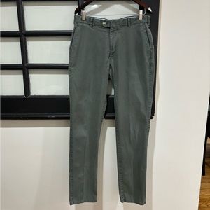 Peter Millar Pima Cotton Golf Pants Khaki Green Mens Size 34 Casual Athleisure